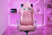 Ferghana Pink Gaming Chair, Ergonomic Gaming Chairs For Adults & Teens, Racing PC Gamer Chair With Footrest, Office Game Chair With Massage, Cute Gaming Desk Chair For Girls, Recliner Silla Gamer Rosa