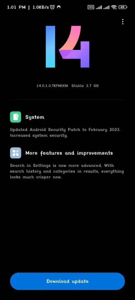Redmi Note 10 Pro MIUI 14 V14.0.1.0.TKFMIXM