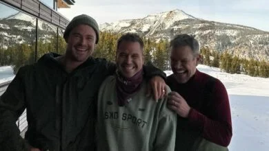 Chris Hemsworth and Matt Damon ski trip 1704877409602 1704877409890