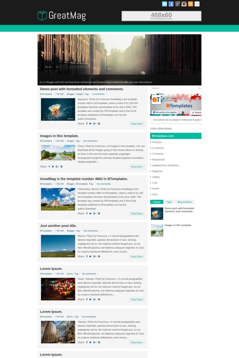 greatmag blogger template