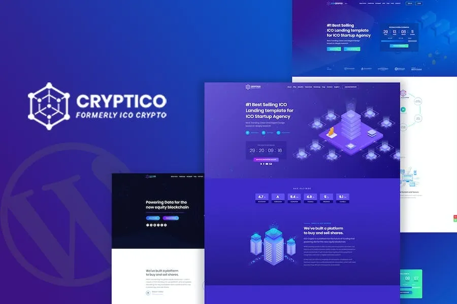 Cryptico ICO Crypto Landing Cryptocurrency WordPress Theme.webp