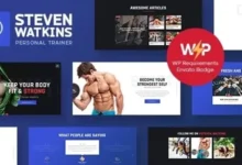 Steven Watkins Personal Gym Trainer Nutrition Coach WordPress Theme.webp