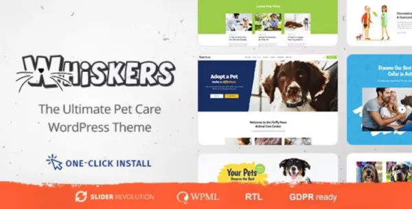Whiskers v1.1.8 Pets Store Vet Clinic Animal Adoption.webp