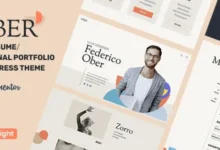 Ober CV Resume WordPress Theme.webp