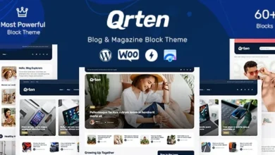 qrten block based wordpress theme for blog magazine.webp